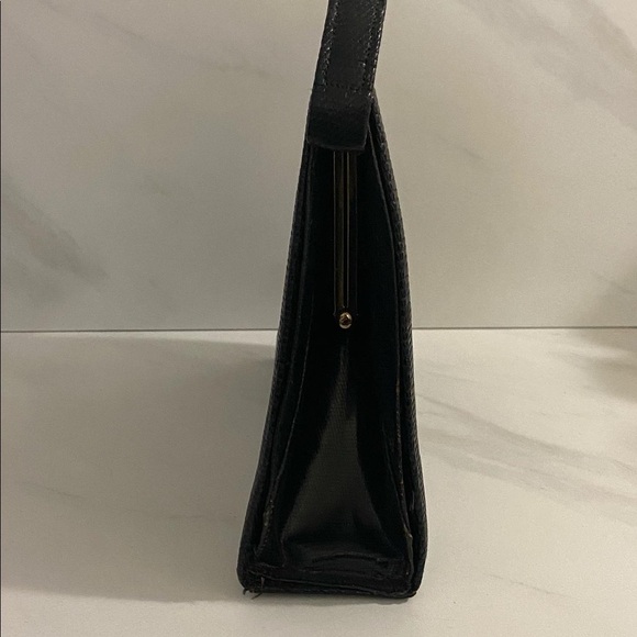 Vintage 1950’s black Bellastone crocodile Kelly handbag - Picture 5 of 6